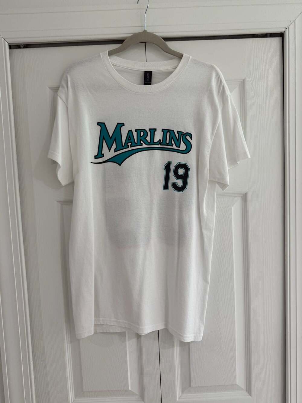 Vintage Florida Marlins Budweiser Crew Mitre #52 tee Shirt White Men's XL